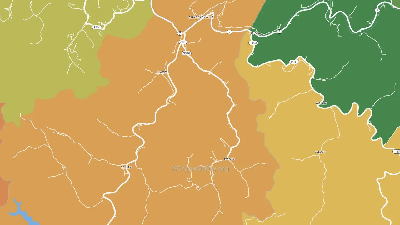 41731, KY Map of Drug-Related Crime Rates