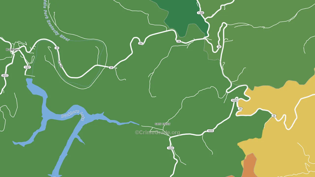 41745, KY Map of Drug-Related Crime Rates