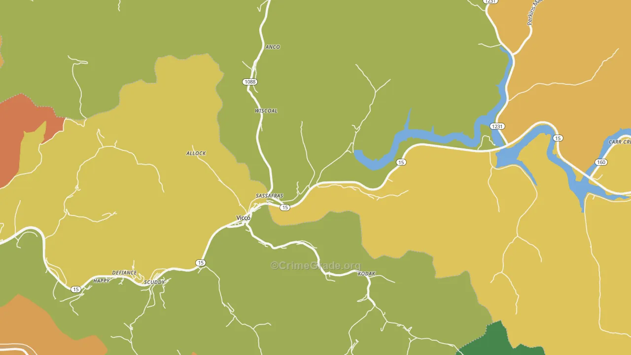 41759, KY Map of Drug-Related Crime Rates