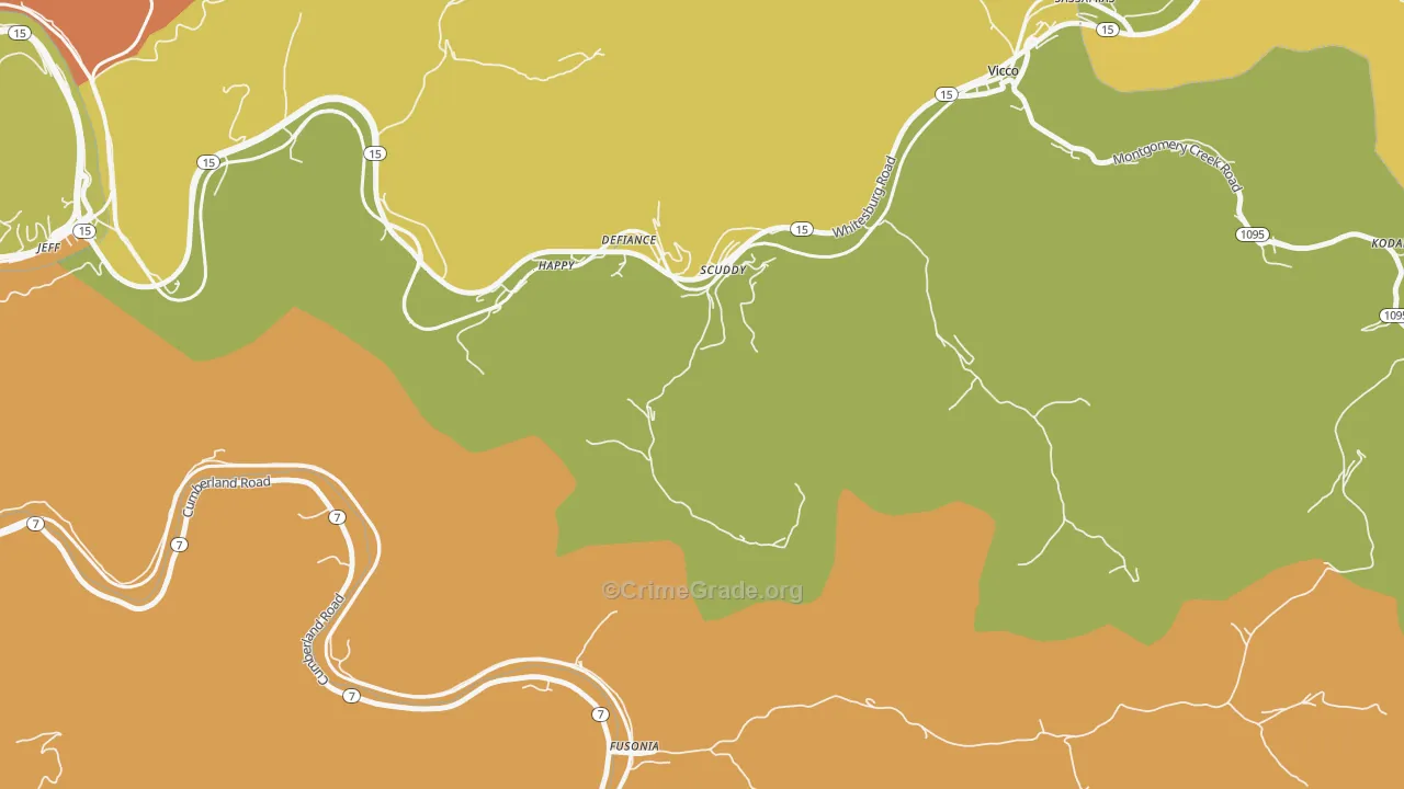 41760, KY Map of Drug-Related Crime Rates
