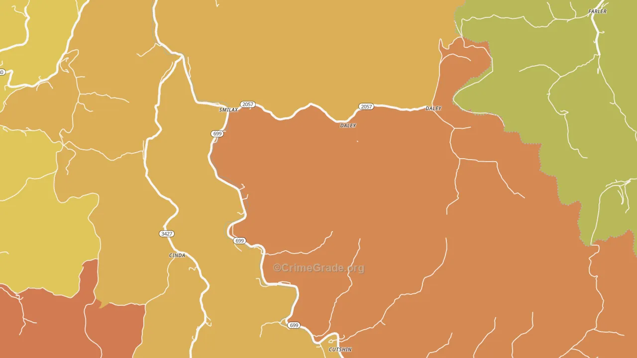 41764, KY Map of Drug-Related Crime Rates