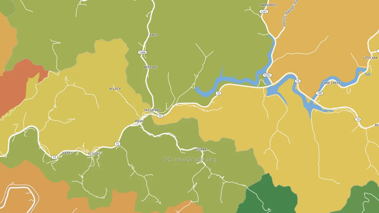41773, KY Map of Drug-Related Crime Rates
