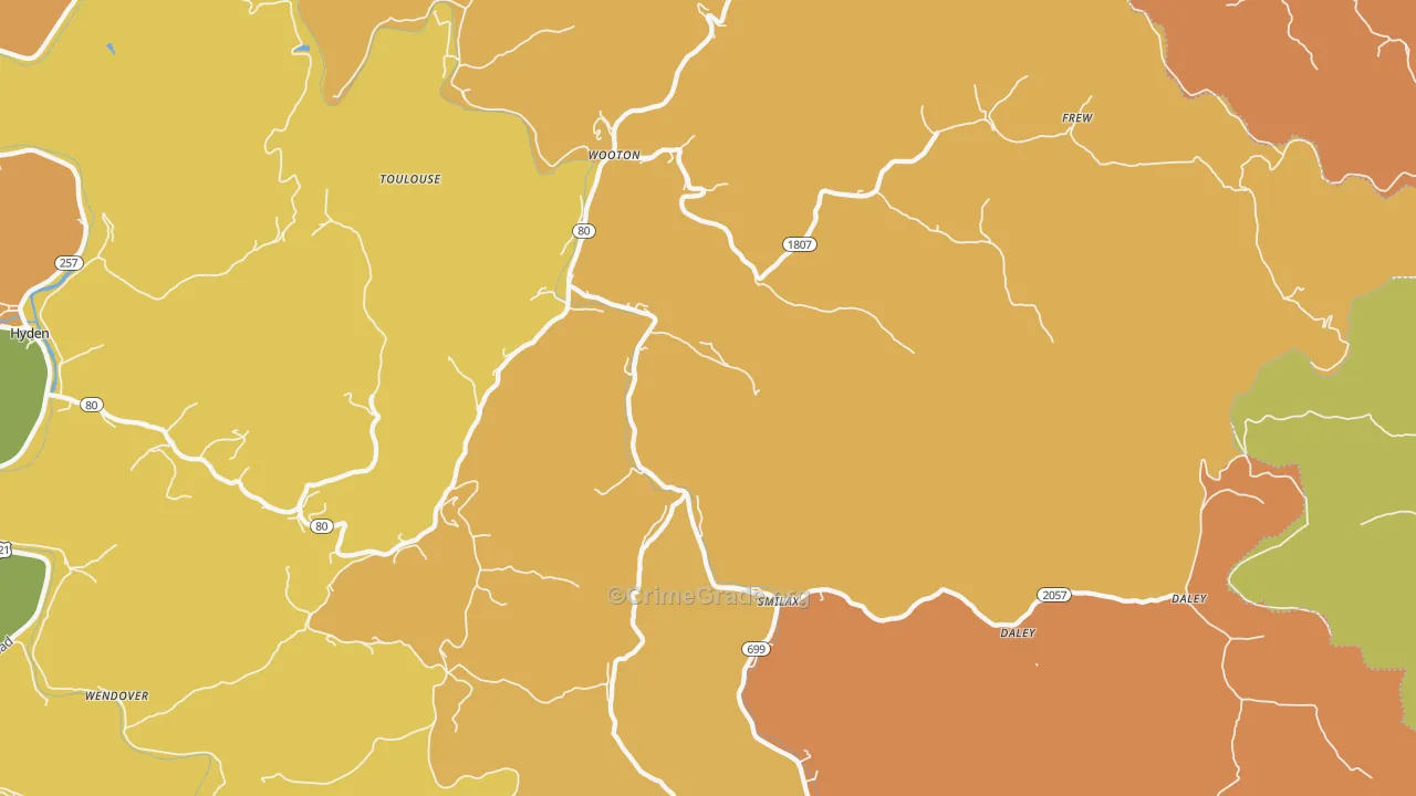 41776, KY Map of Drug-Related Crime Rates