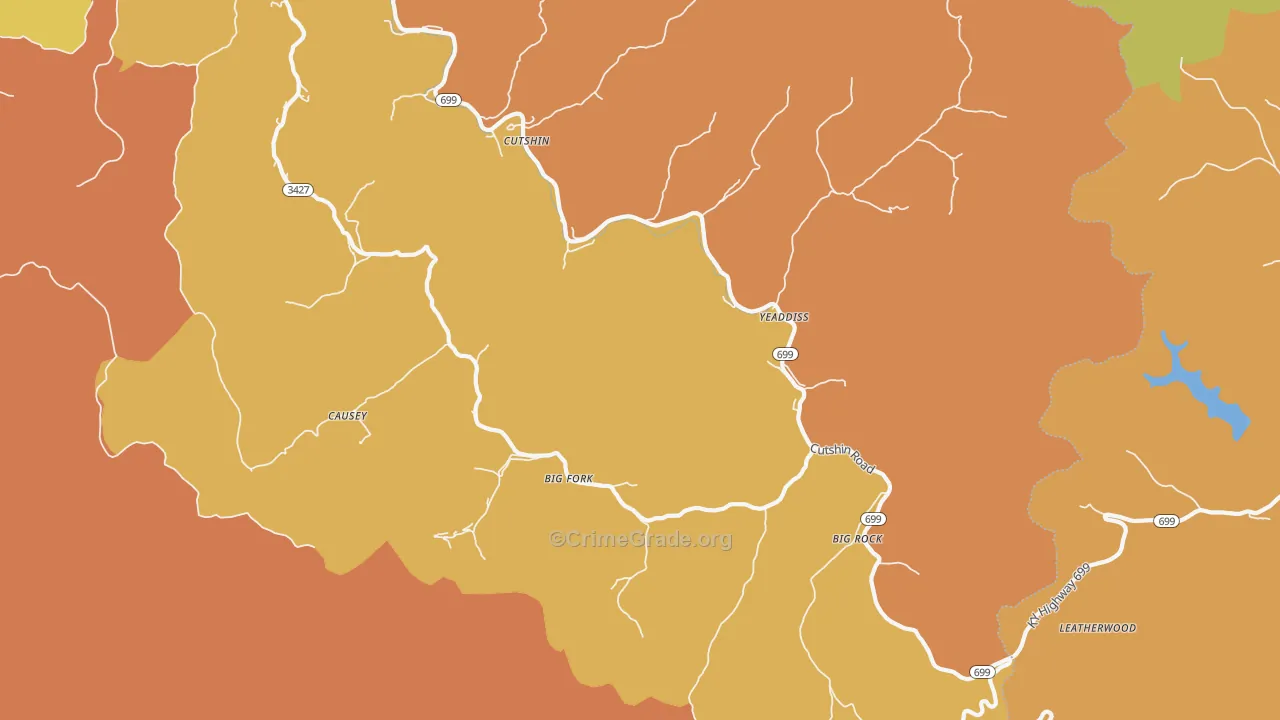 41777, KY Map of Drug-Related Crime Rates