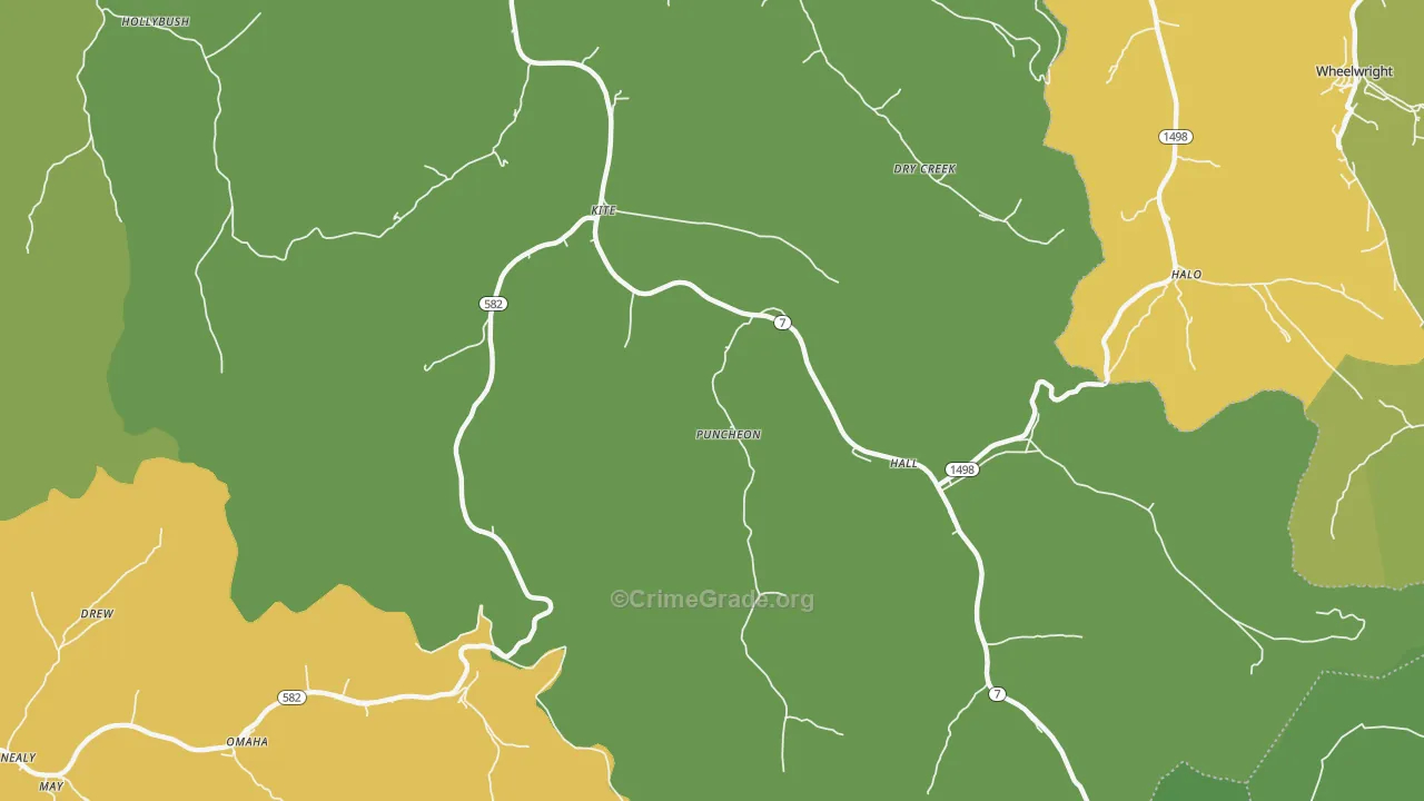 41828, KY Map of Drug-Related Crime Rates