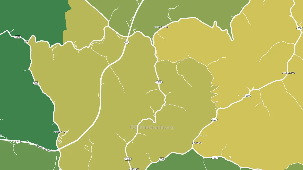 41831, KY Map of Drug-Related Crime Rates