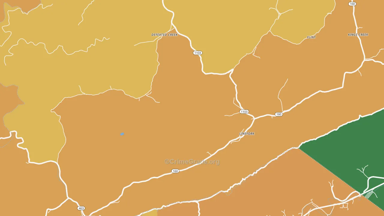41833, KY Map of Drug-Related Crime Rates