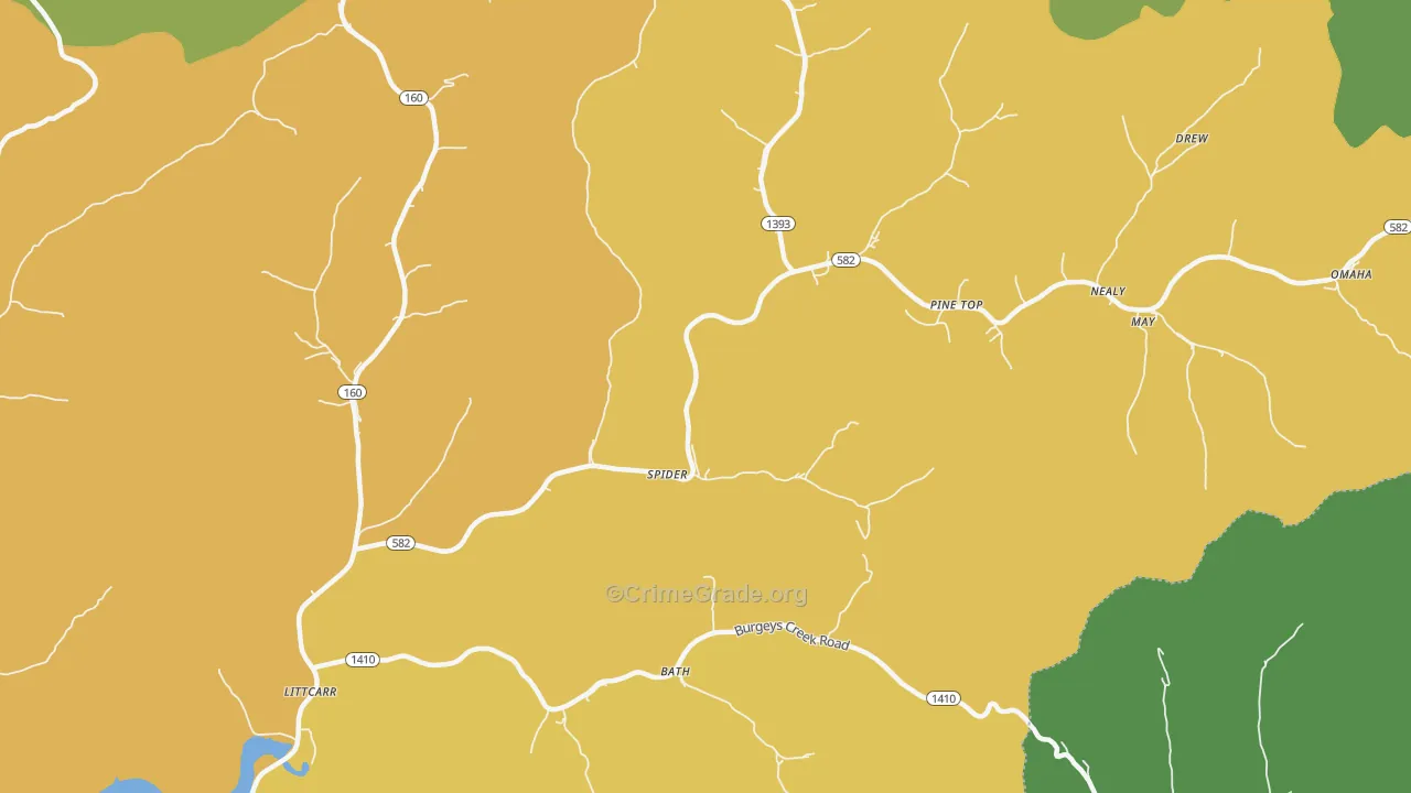 41836, KY Map of Drug-Related Crime Rates
