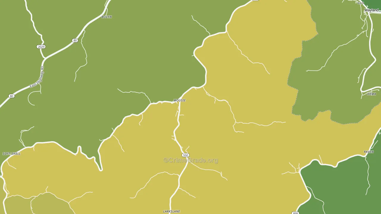 41839, KY Map of Drug-Related Crime Rates