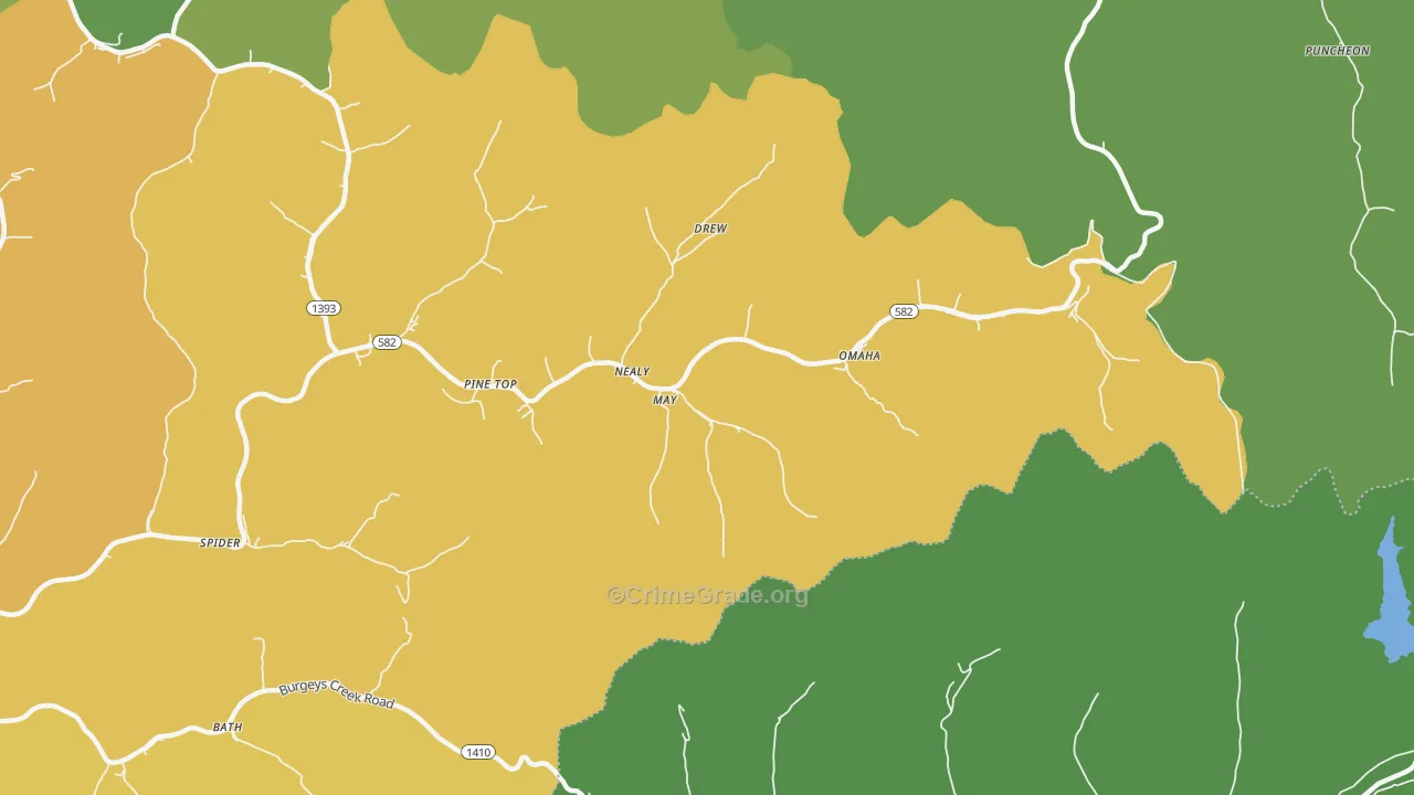 41843, KY Map of Drug-Related Crime Rates