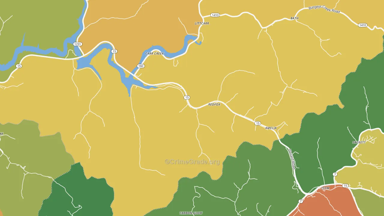 41847, KY Map of Drug-Related Crime Rates