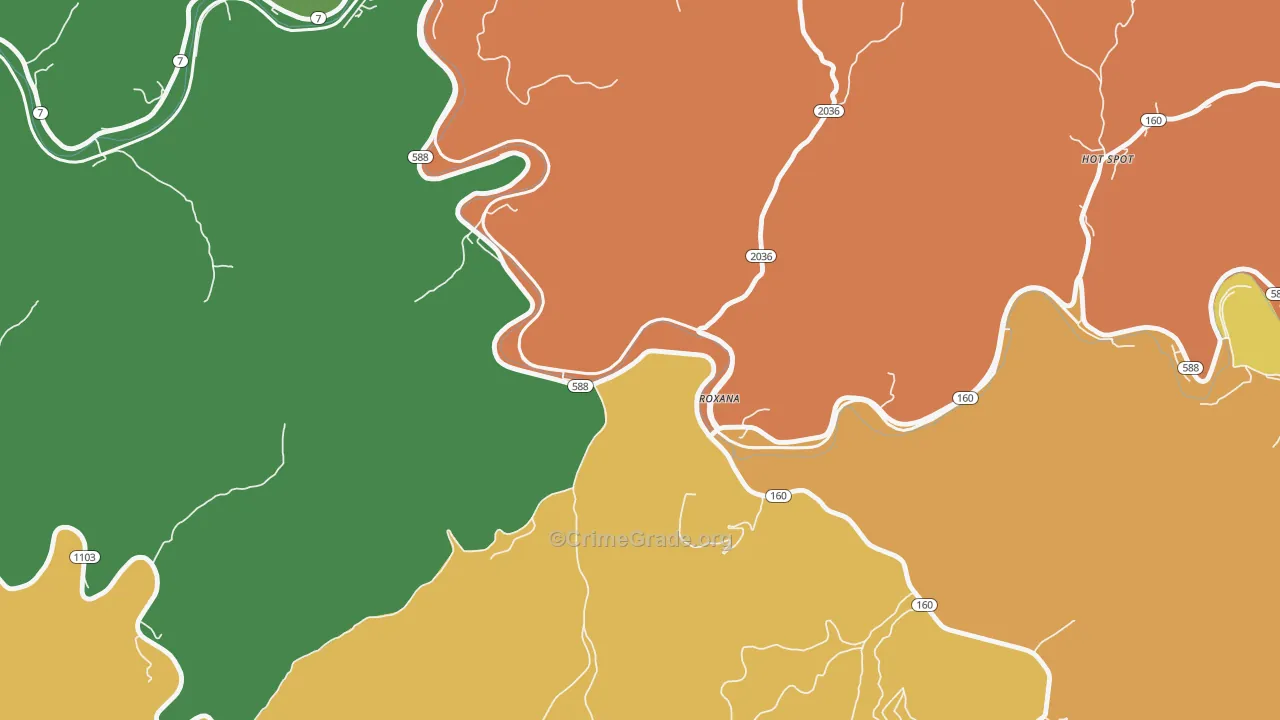 41848, KY Map of Drug-Related Crime Rates