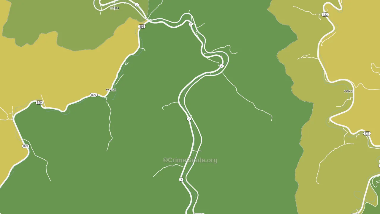 41859, KY Map of Drug-Related Crime Rates