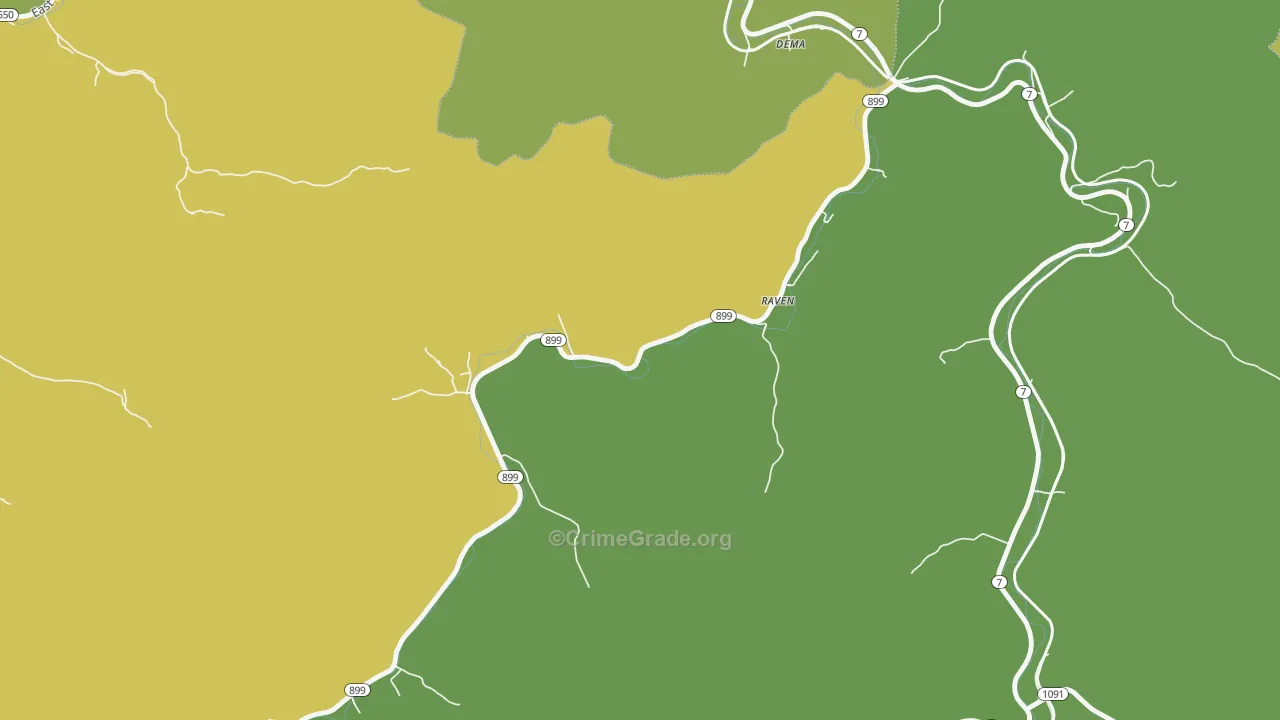 41861, KY Map of Drug-Related Crime Rates