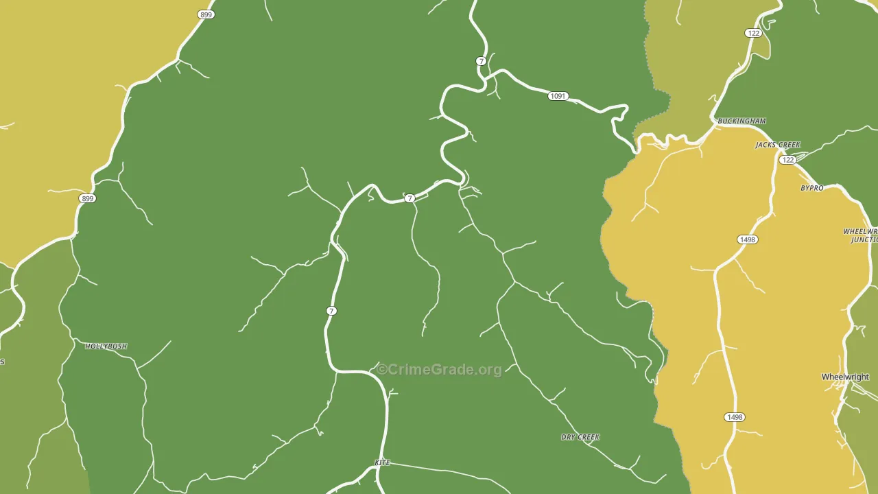 41862, KY Map of Drug-Related Crime Rates