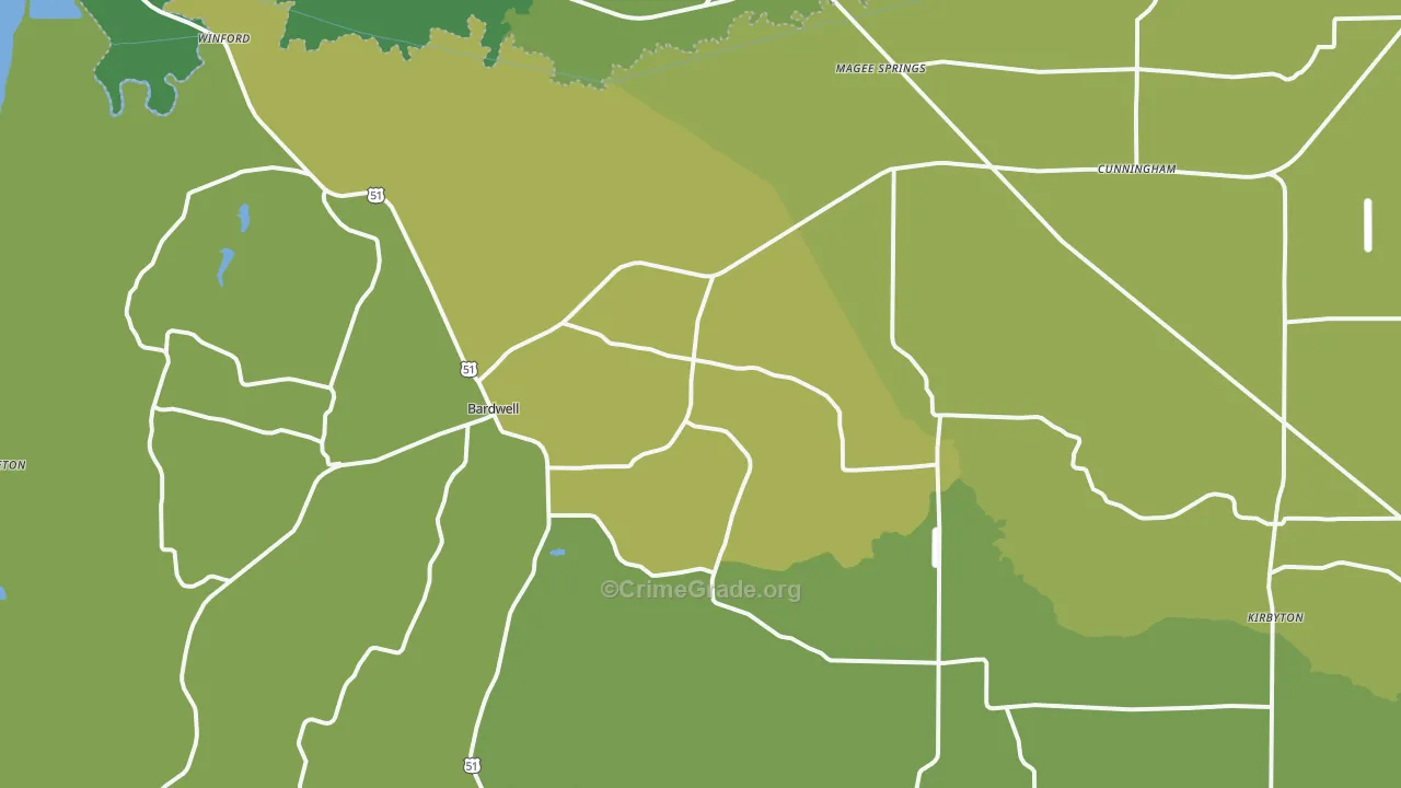 42023, KY Map of Drug-Related Crime Rates