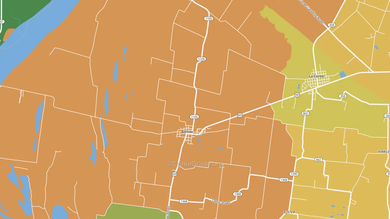 42024, KY Map of Drug-Related Crime Rates
