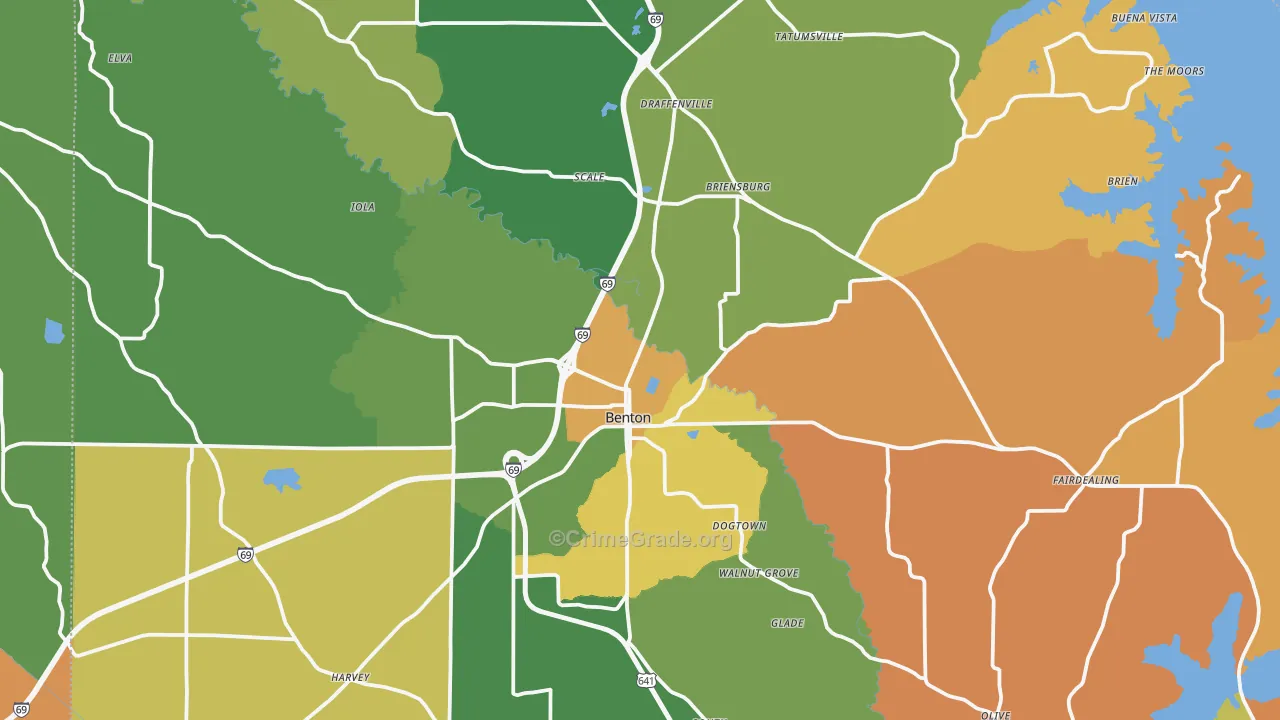 42025, KY Map of Drug-Related Crime Rates