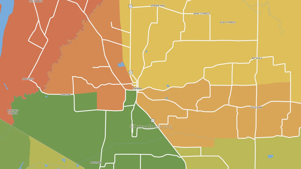 42031, KY Map of Drug-Related Crime Rates