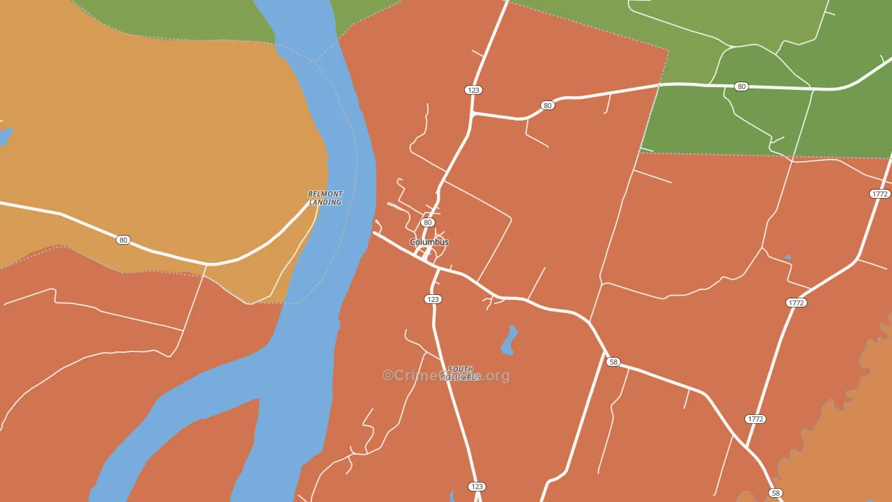 42032, KY Map of Drug-Related Crime Rates