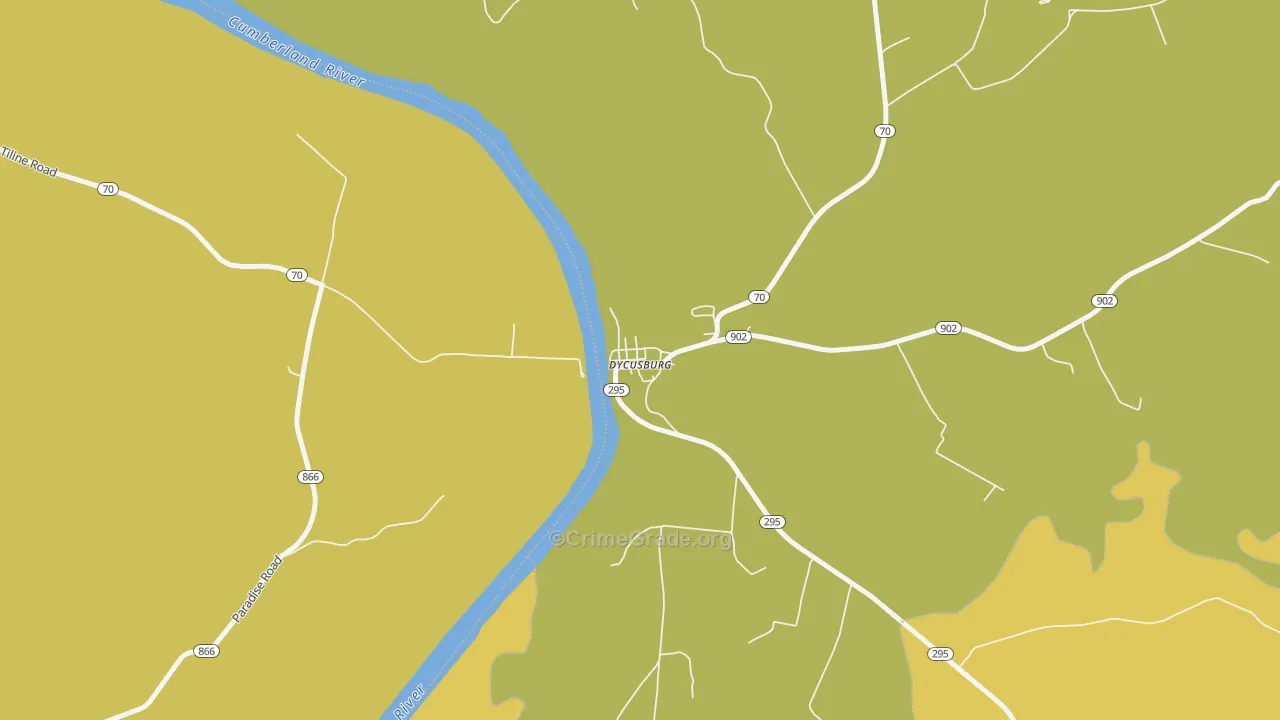 42037, KY Map of Drug-Related Crime Rates