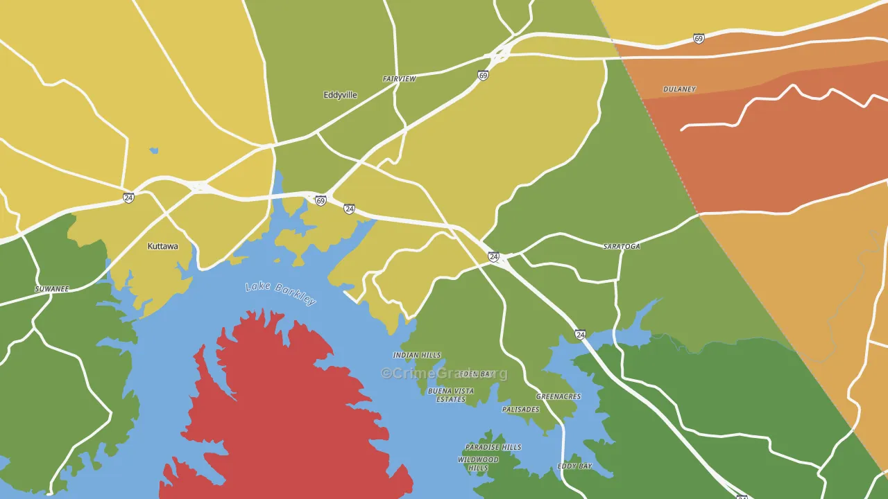 42038, KY Map of Drug-Related Crime Rates