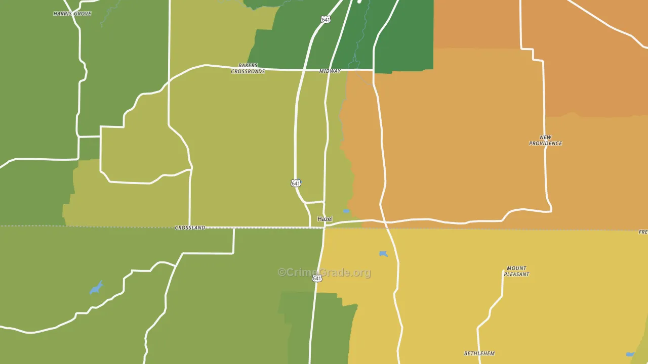 42049, KY Map of Drug-Related Crime Rates