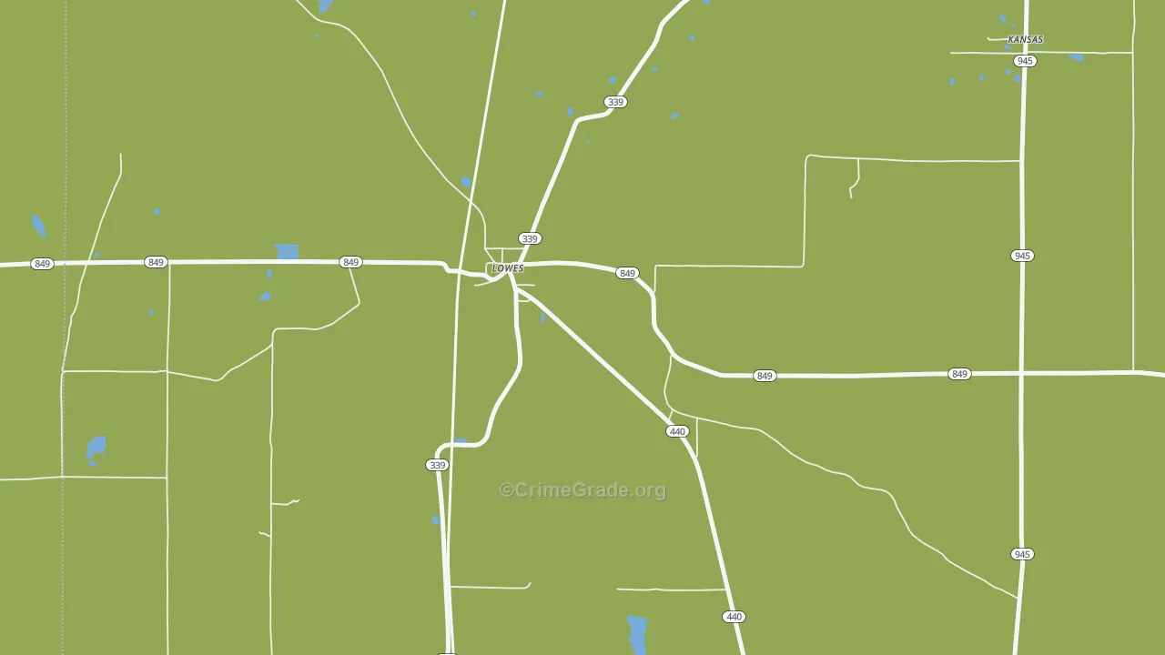 42061, KY Map of Drug-Related Crime Rates