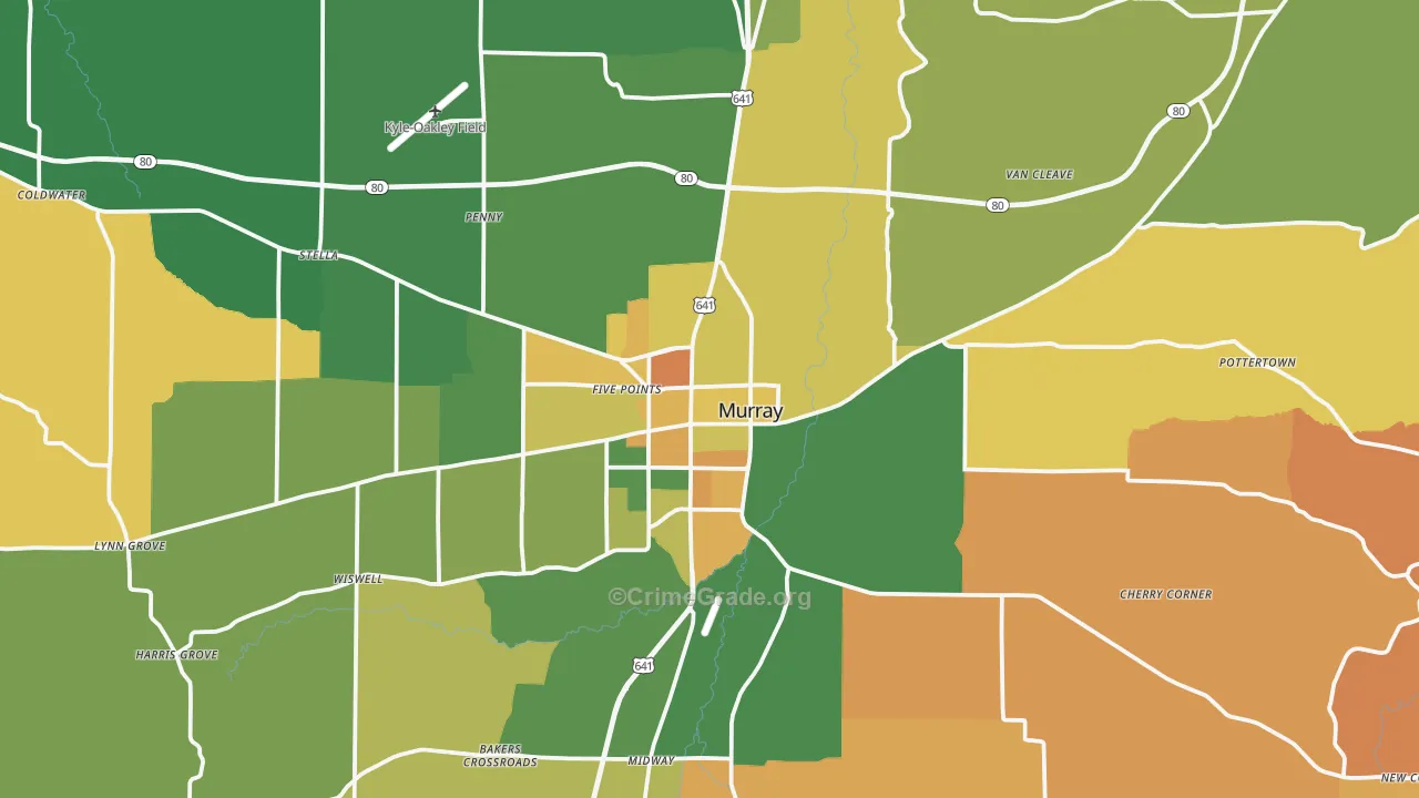 42071, KY Map of Drug-Related Crime Rates