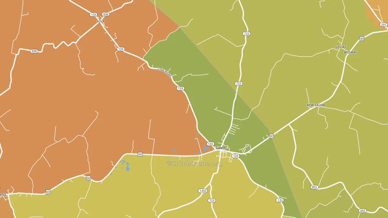 42078, KY Map of Drug-Related Crime Rates