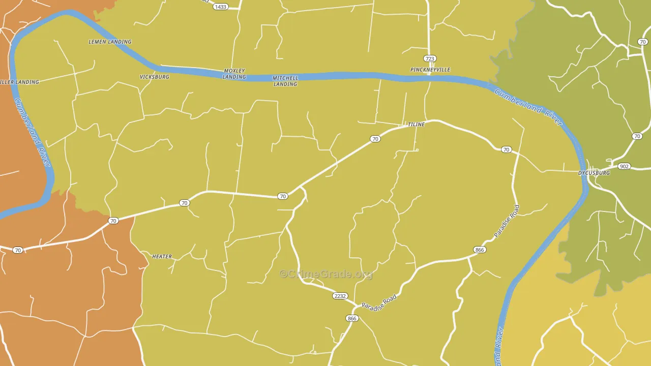 42083, KY Map of Drug-Related Crime Rates