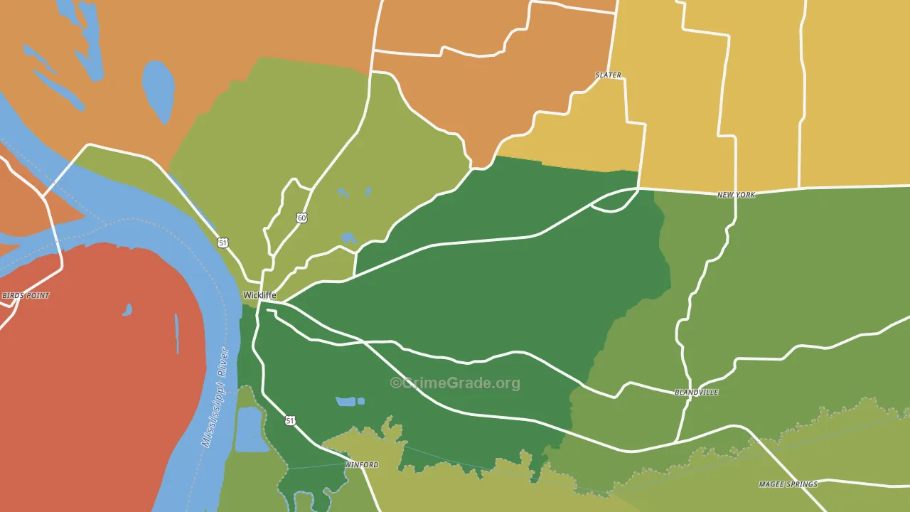 42087, KY Map of Drug-Related Crime Rates