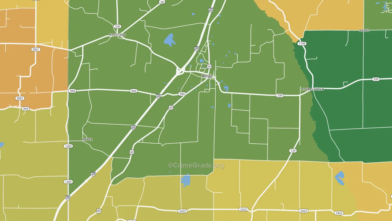 42088, KY Map of Drug-Related Crime Rates