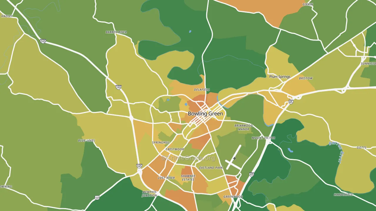 42101, KY Map of Drug-Related Crime Rates