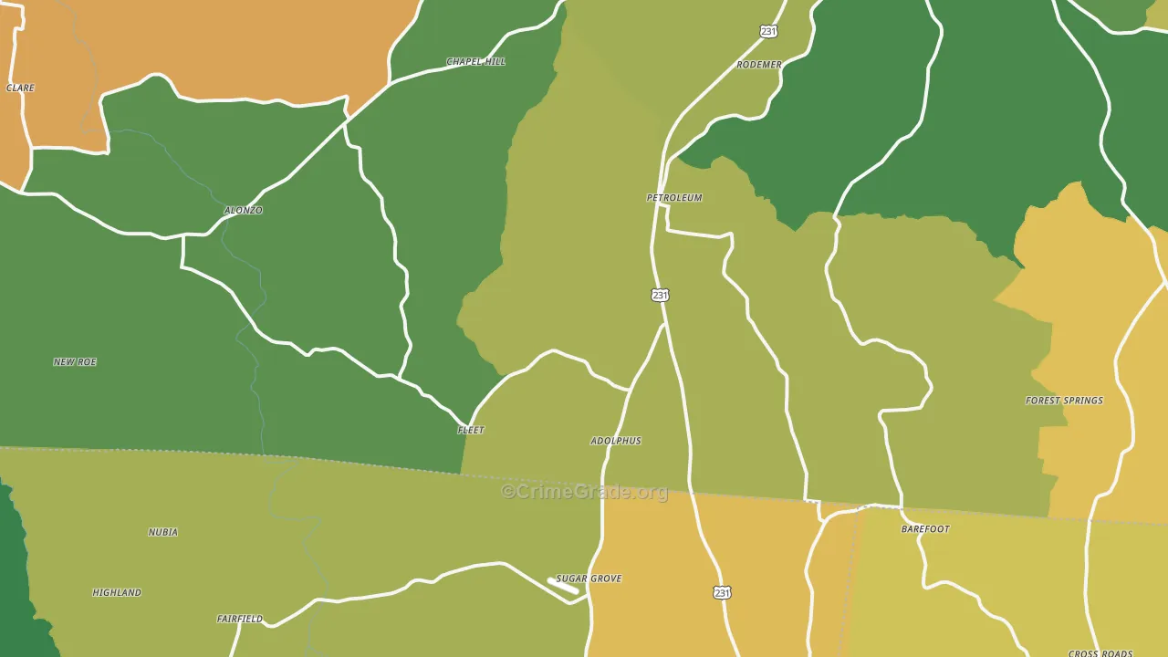 42120, KY Map of Drug-Related Crime Rates