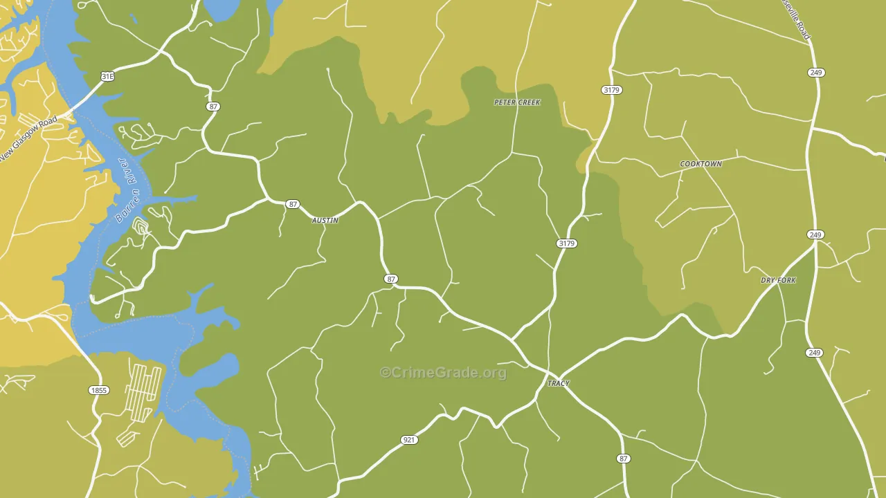 42123, KY Map of Drug-Related Crime Rates