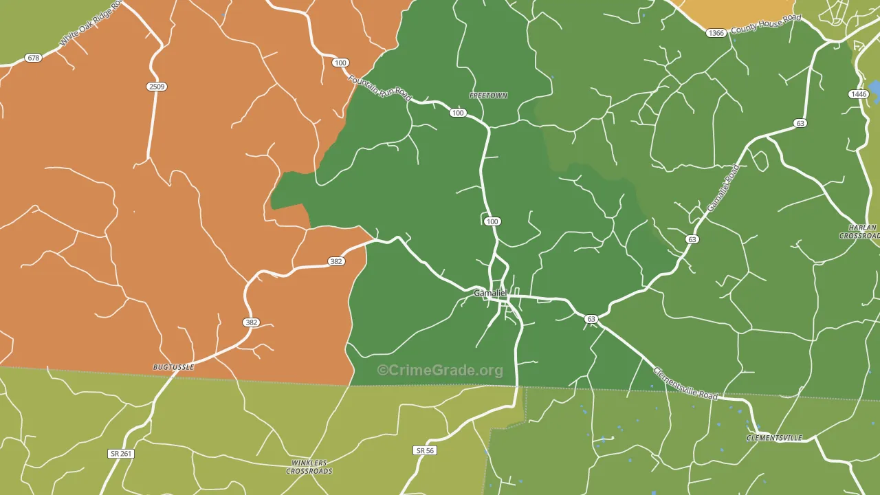 42140, KY Map of Drug-Related Crime Rates