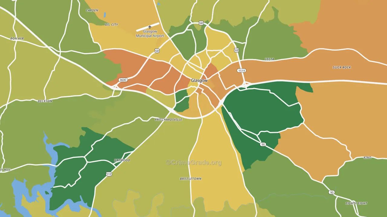 42141, KY Map of Drug-Related Crime Rates