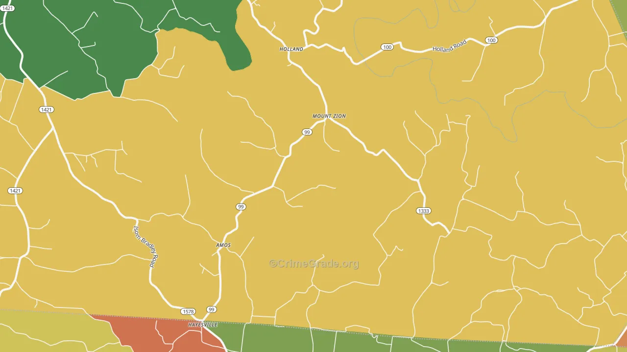 42153, KY Map of Drug-Related Crime Rates