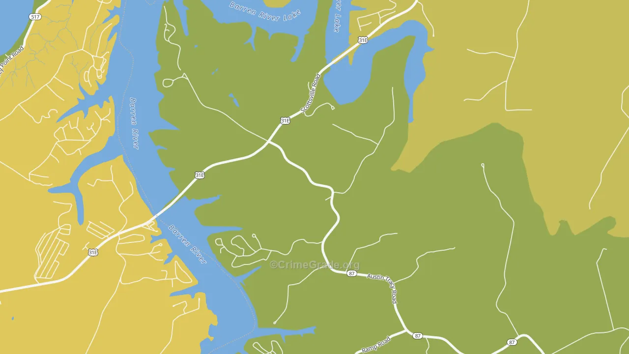 42156, KY Map of Drug-Related Crime Rates