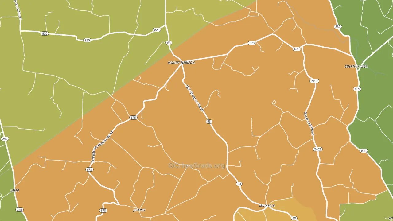 42157, KY Map of Drug-Related Crime Rates