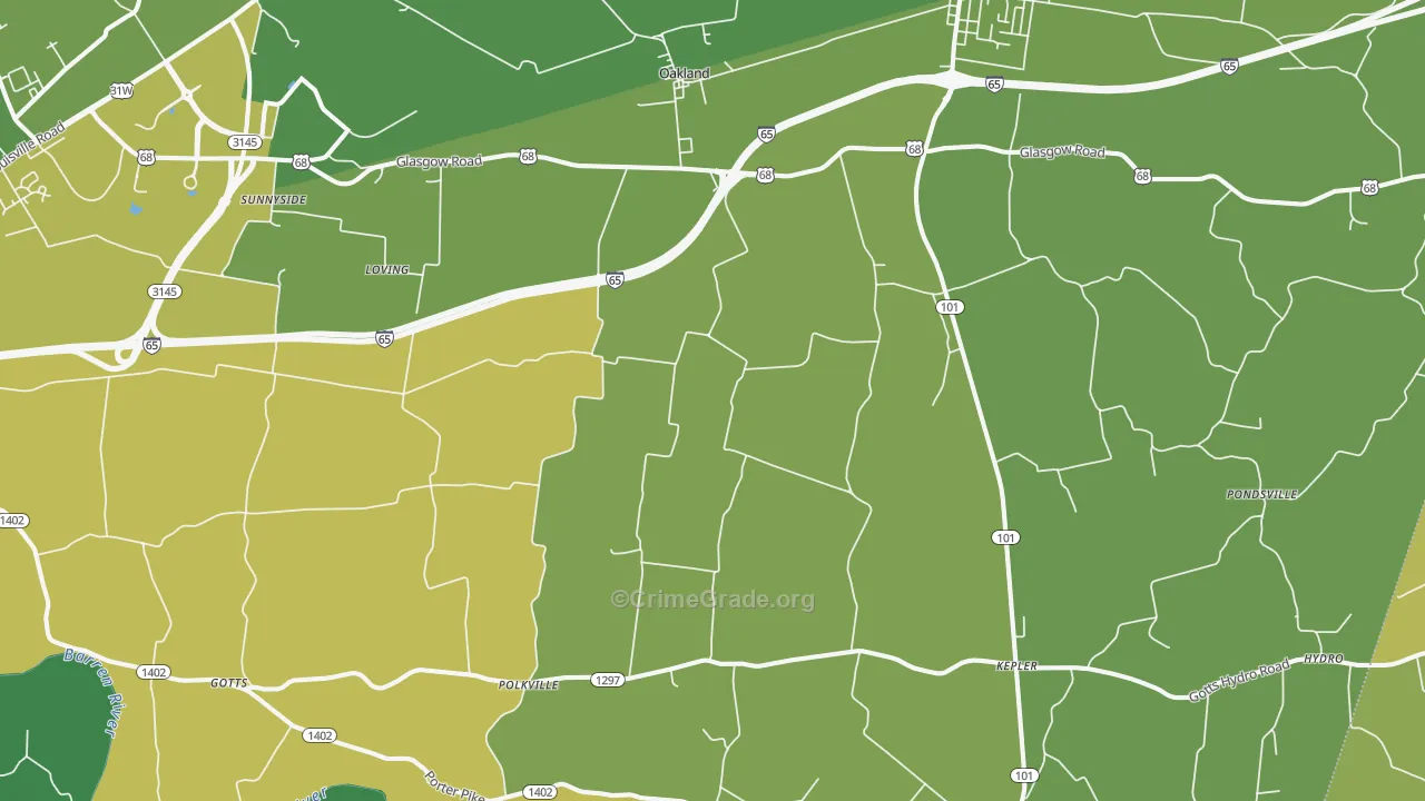 42159, KY Map of Drug-Related Crime Rates