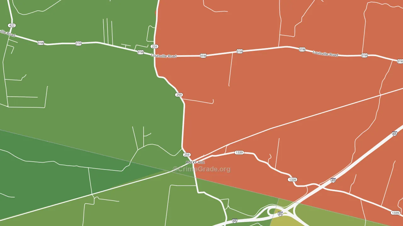 42163, KY Map of Drug-Related Crime Rates