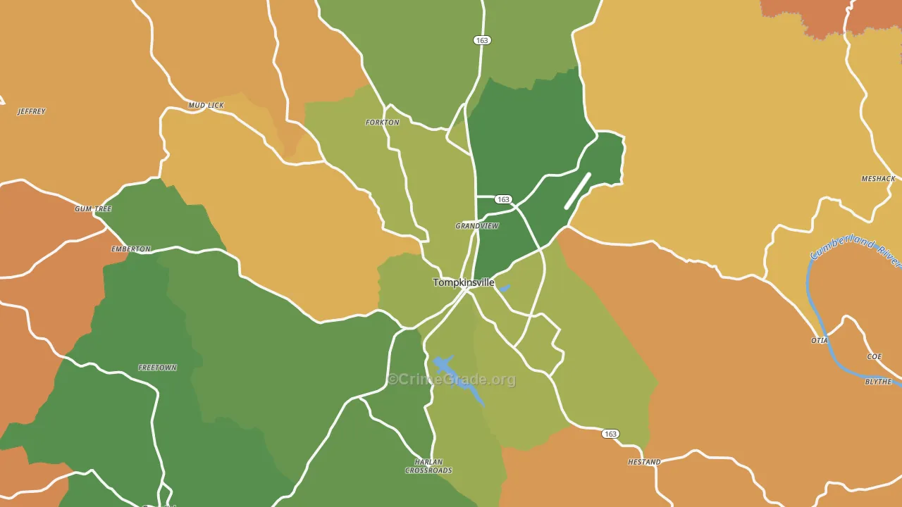 42167, KY Map of Drug-Related Crime Rates
