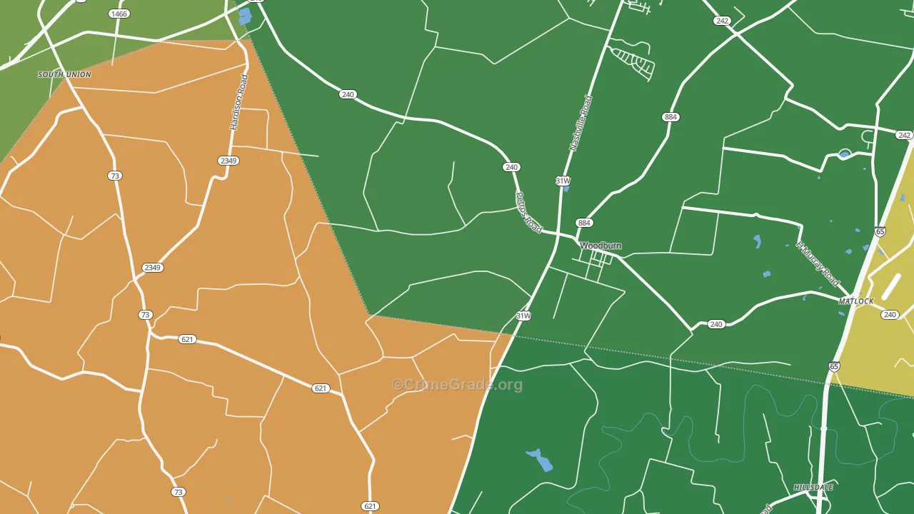 42170, KY Map of Drug-Related Crime Rates