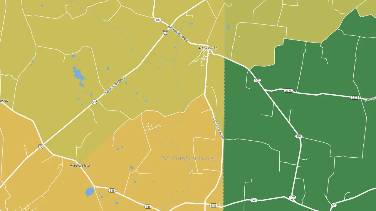 42204, KY Map of Drug-Related Crime Rates
