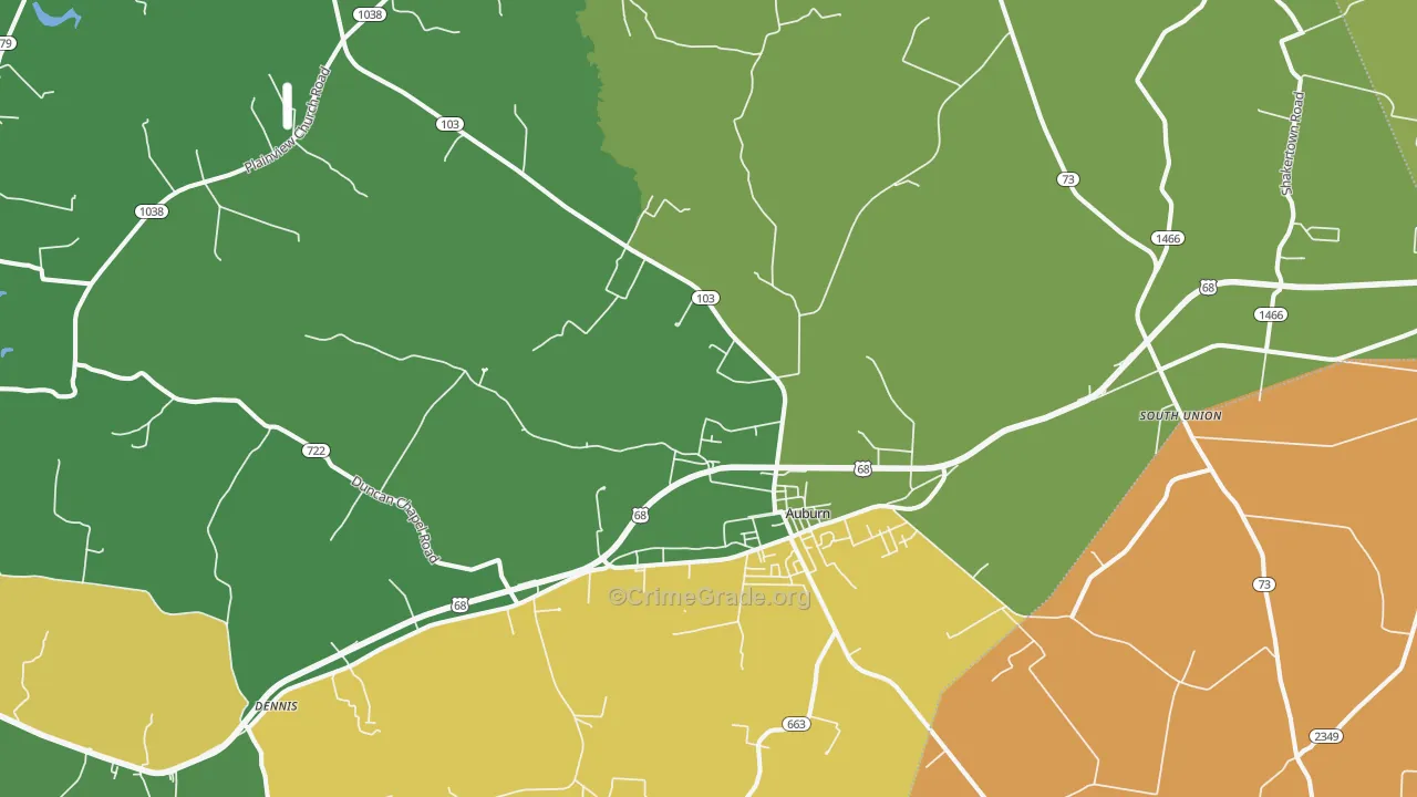 42206, KY Map of Drug-Related Crime Rates