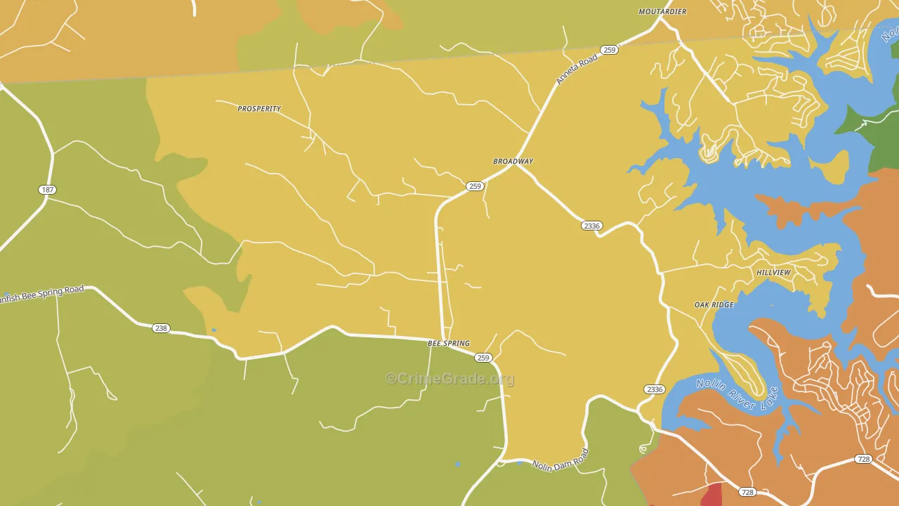 42207, KY Map of Drug-Related Crime Rates