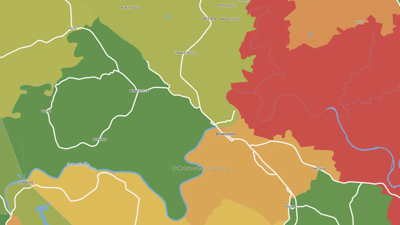 42210, KY Map of Drug-Related Crime Rates