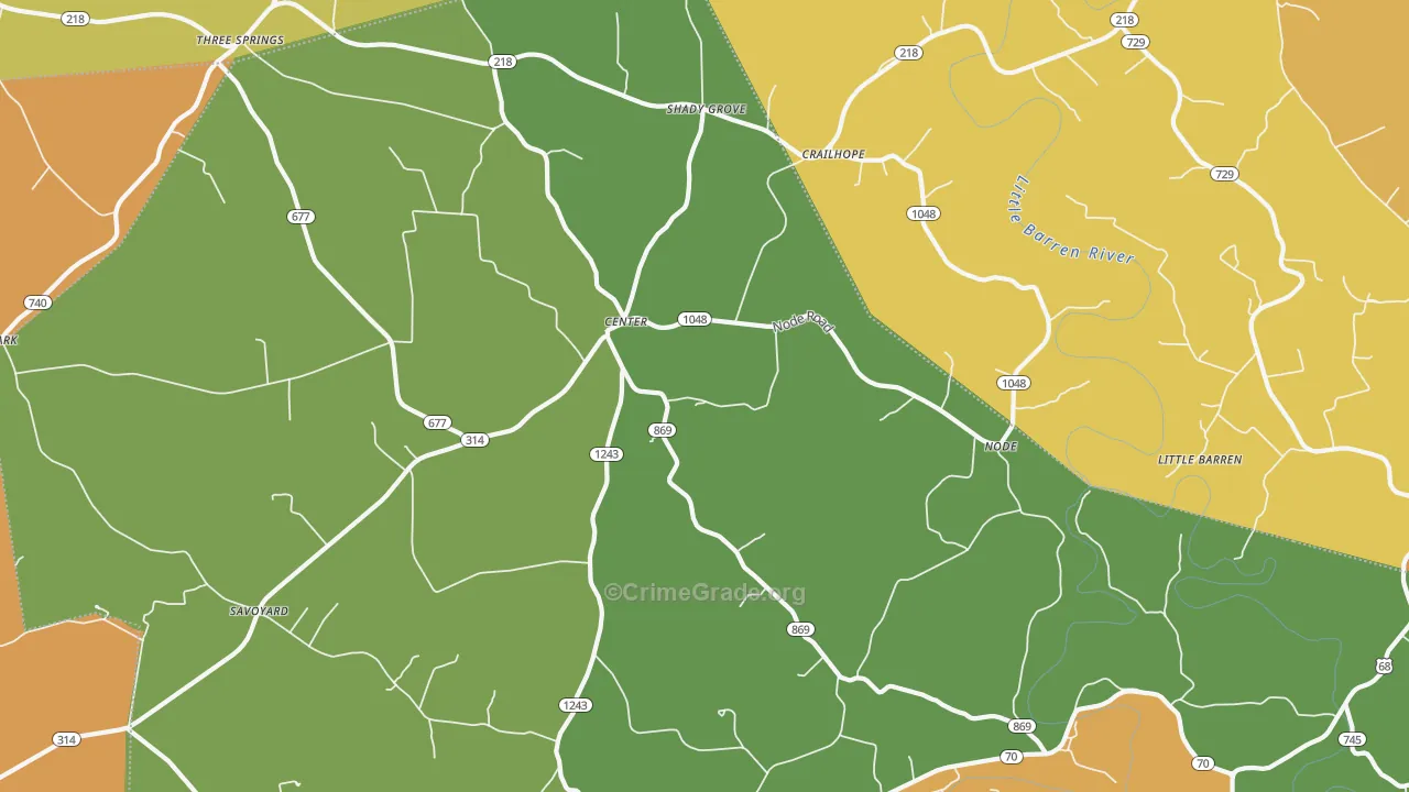 42214, KY Map of Drug-Related Crime Rates